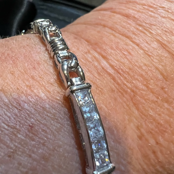 Silpada Sterling silver and Cubic zirconia tennis bracelet - Picture 3 of 9